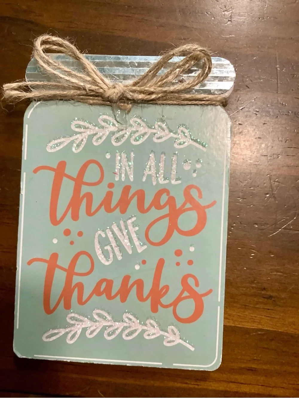 Autumn Mason Jar Decor- Trio in Coral, Cream & Mint